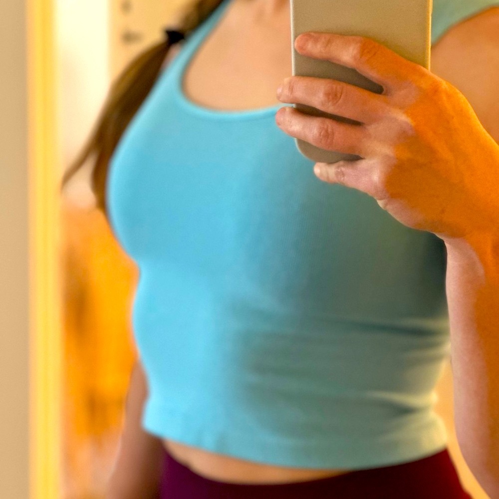 NUX Blue activewear Crop Top